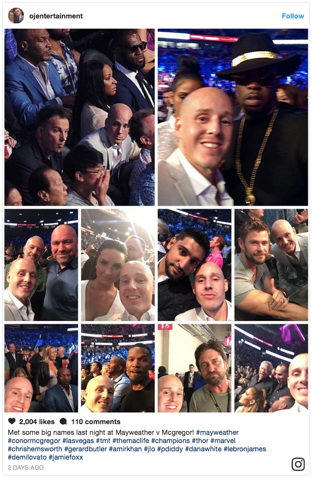 Conor McGregor fan pulls off the impossible and sits with A-list celebrities