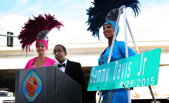Road off Vegas Strip renamed for Sammy Davis Jr.; links with Frank Sinatra, Dean Martin drives